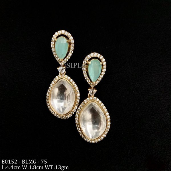 Classical Real Look Kundan Danglers