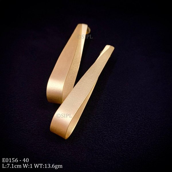 Contemporary Drop Earrings with Matte Finish