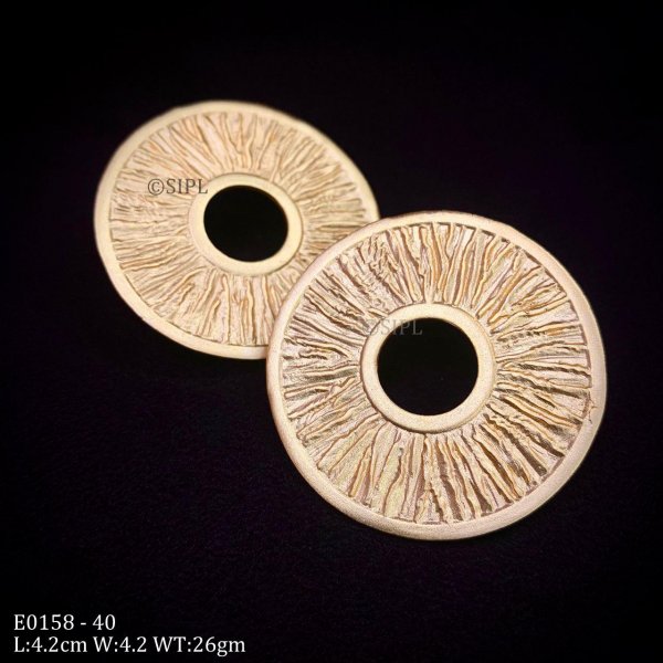 Amazing Hand Crafted Matte Gold Earring