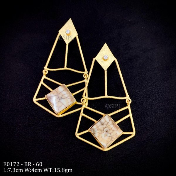 Handmade Druzy Stone Earring