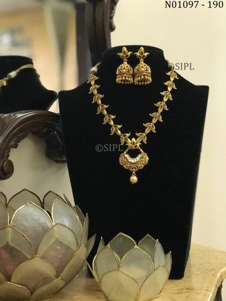 Beautiful Kundan Flower Style South Indian Jewellery Collection