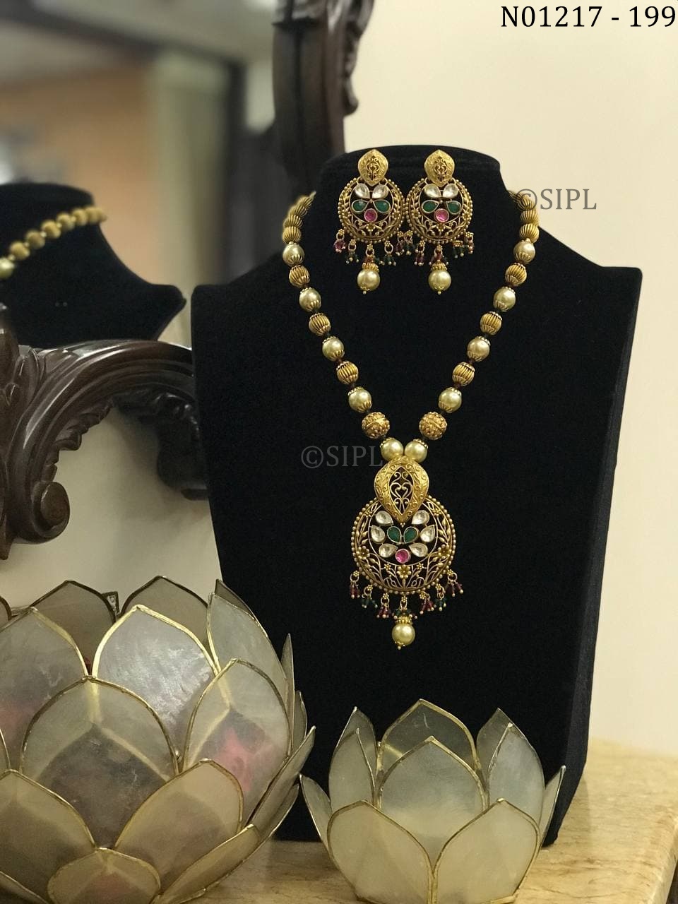 Amazing Design  Southern Style Kundan Long Necklace Set
