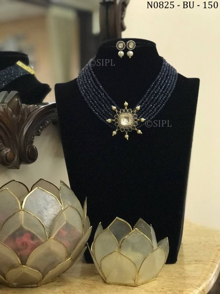 Beautiful Kundan Polki Necklace Set
