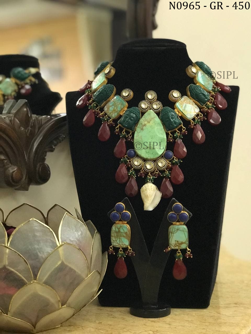 Amazing Handmade Design Lord Mahatma Buddha Necklace Set
