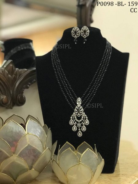 Designer American Diamond Pendant Set